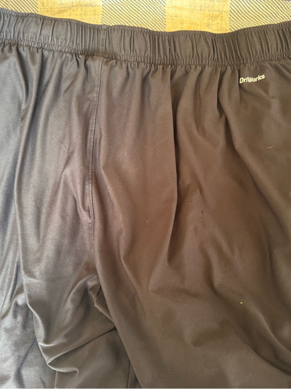 Men's Black Athletic Shorts with Elastic Waist